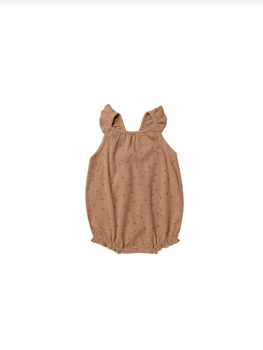 Quincy Mae - RIBBED RUFFLE ROMPER