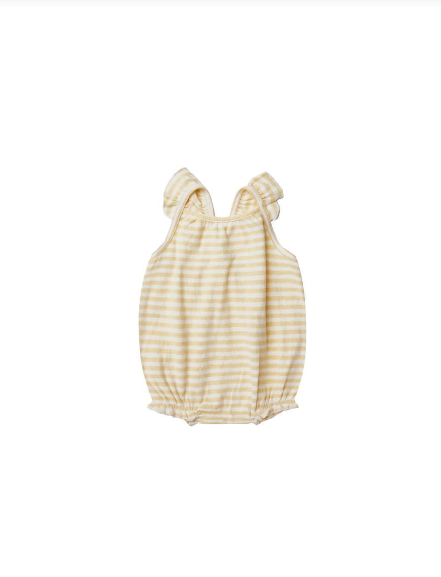 Quincy Mae - RIBBED RUFFLE ROMPER