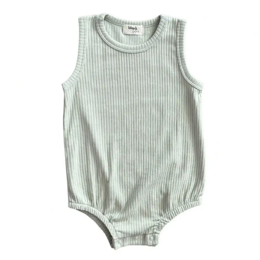 PRESLEY (pistachio) | Sleeveless | Ribbed Baby Bodysuit