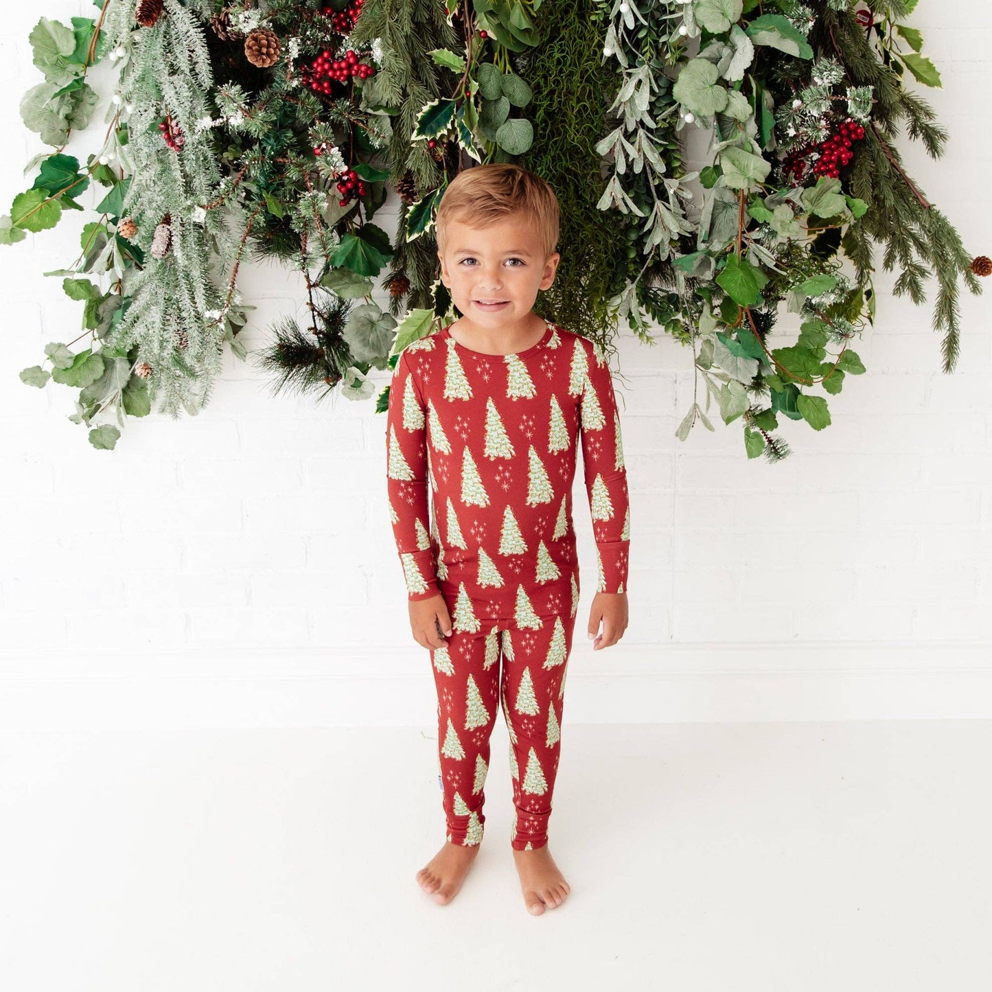 All Spruced Up Christmas Tree Bamboo -  Two Piece Pajamas Set