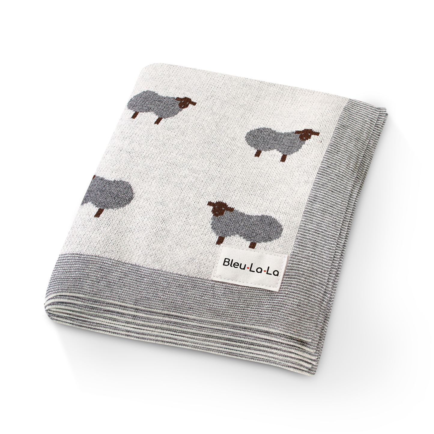 100% Luxury Cotton Swaddle Receiving Baby Blanket - Sheep