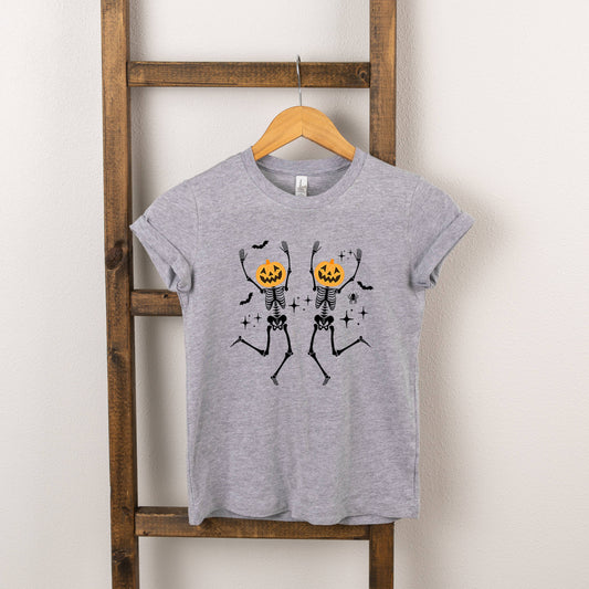 Pumpkin Skeleton | Toddler Short Sleeve Crew Neck