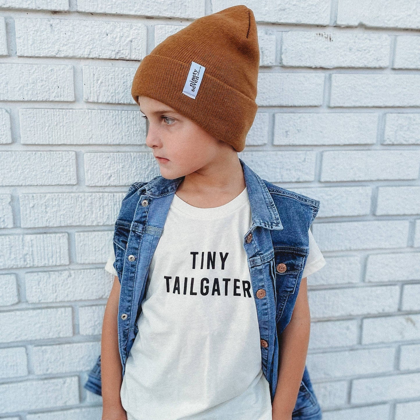 Classic Knit Beanie - Camel, Kids Beanie, Adult Matching Hat