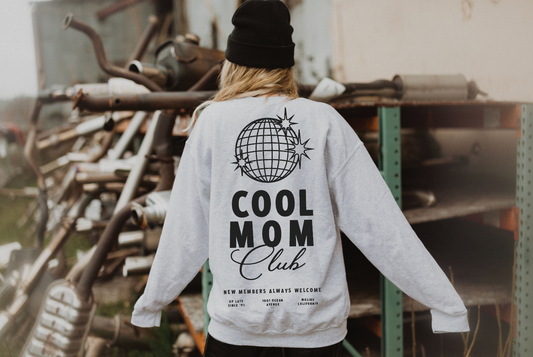 Cool Mom Club Trendy Aesthetic Oversized Crewneck |