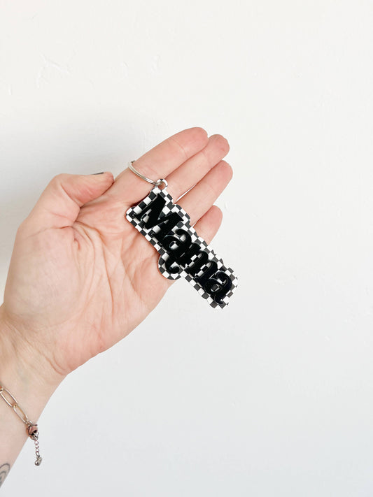 Checkered Keychain