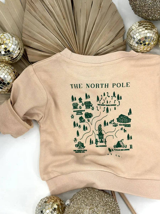 North Pole Map - Pullover - Christmas