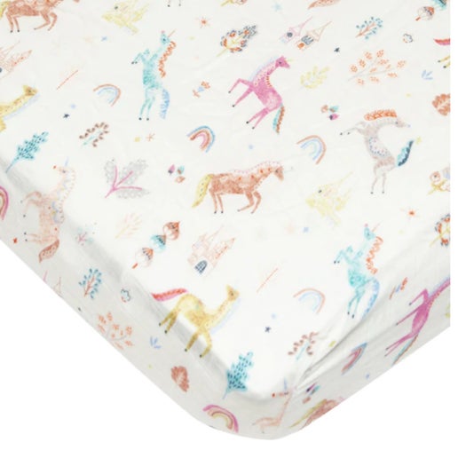 LouLou Lollipop Crib Sheet - Unicorn Dream